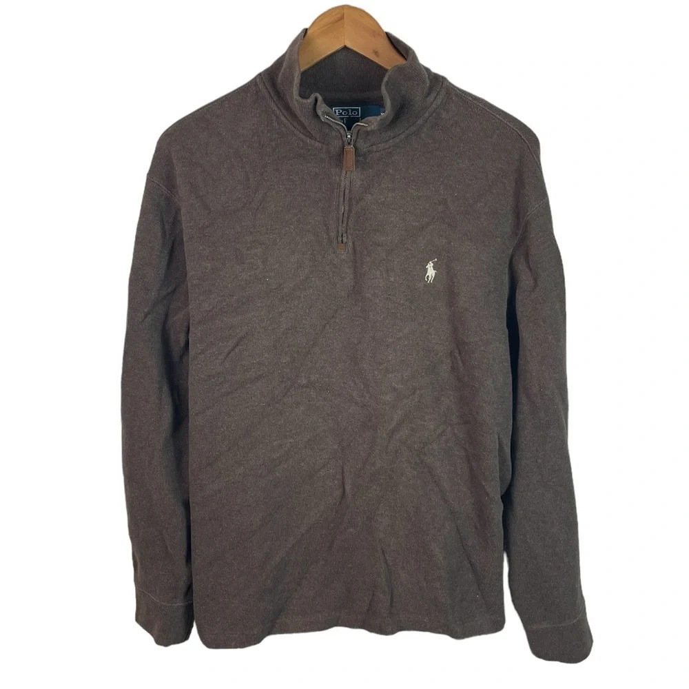 B15 Men’s Polo Ralph Lauren Designer Quarter Zip Pullover Sweater XXL